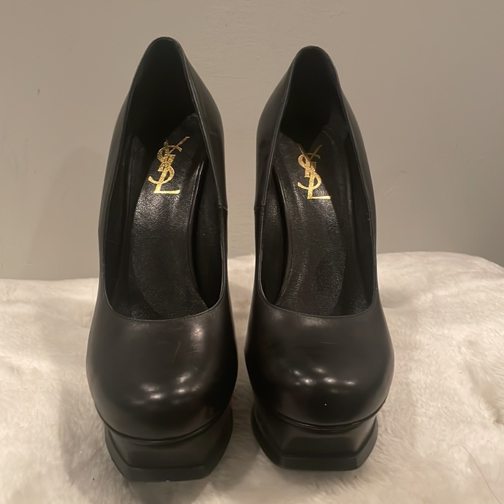 Saint Laurent Black Leather Heels - Picture 2 of 2